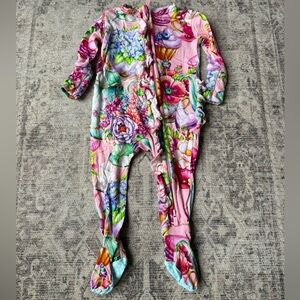 Posh Peanut Elizabeth Ruffled Zippered Footie Pajama Newborn